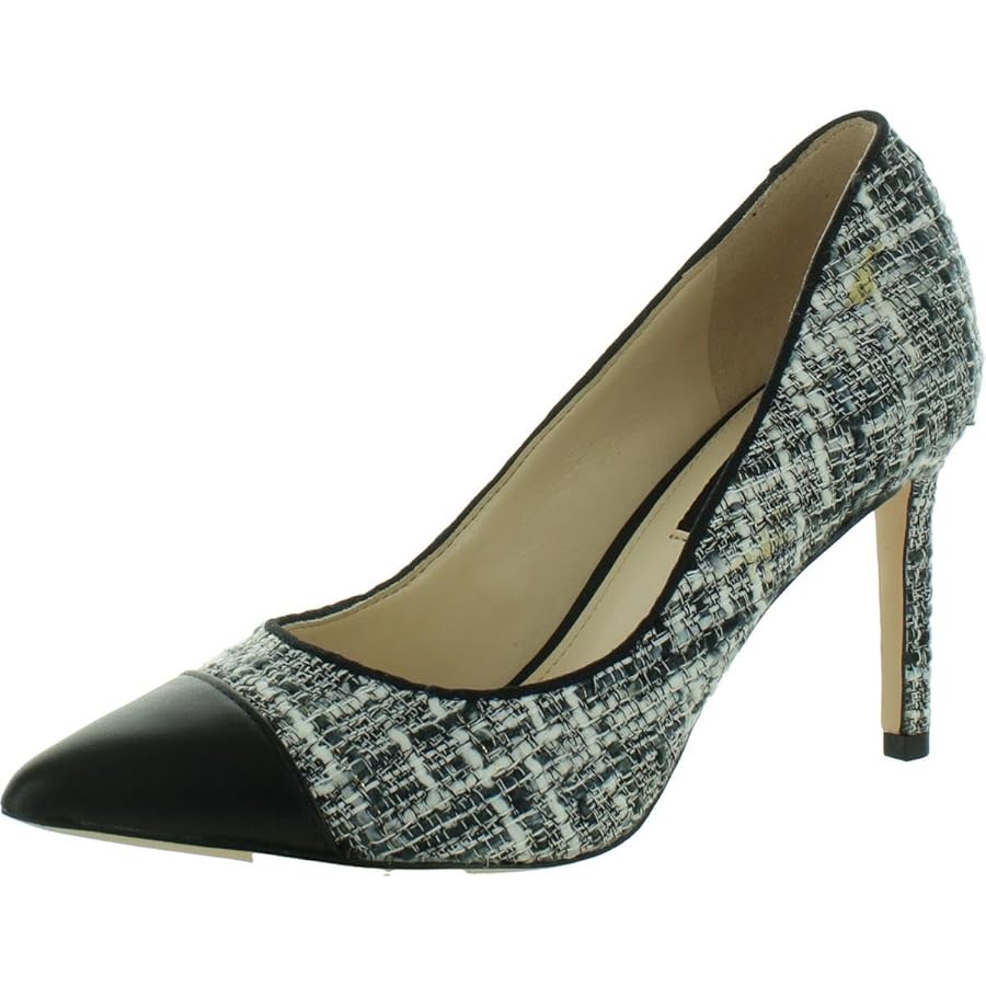 Amazon.com | Nine West Women's EndaP2 Pump, Black Tweed 002